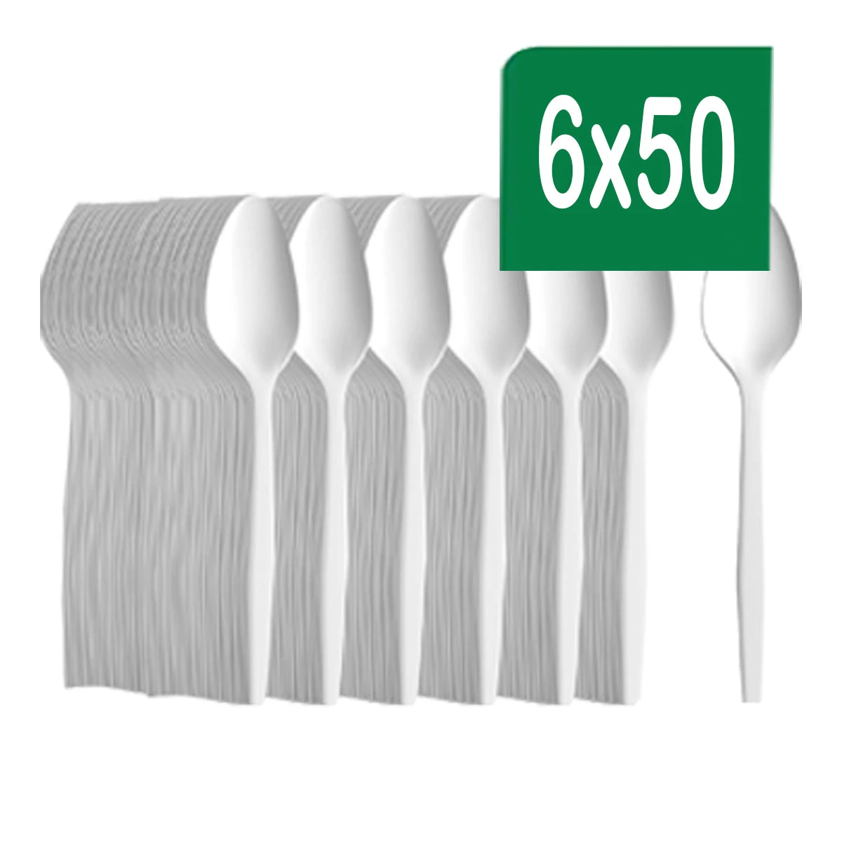 ملاعق بلاستيك  50x6 حبة